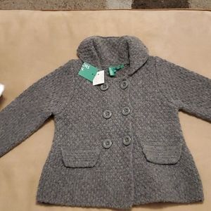 Baby girls double breasted button sweao